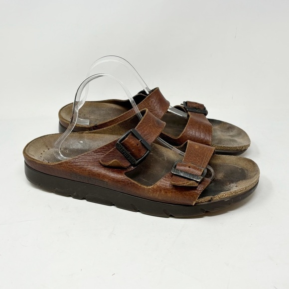 MEPHISTO Men’s Brown ZONDER Desert Buffalo Comfort Sandal Cork Footbed Size 12.5 - Picture 2 of 13